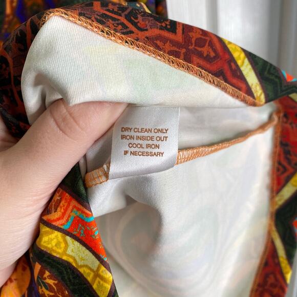 Torn By RONNY KOBO Morgan Dress in Gold Multi Tribal Size Extra Small Bodycon - Picture 6 of 7